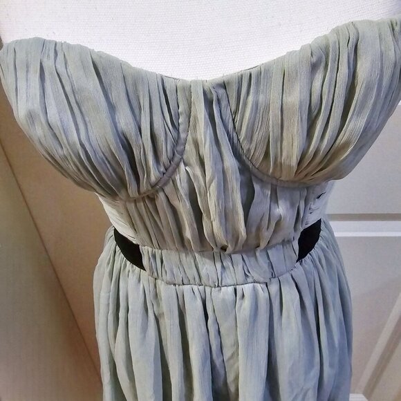 Pins & Needles Strapless Layered Dress – Gray w/ Stretch Back – Size 4 - Picture 6 of 16